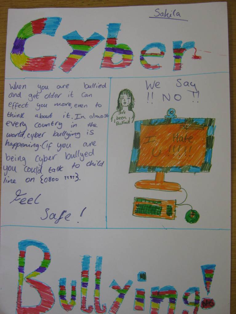Cyber Bullying Poster For Kids
